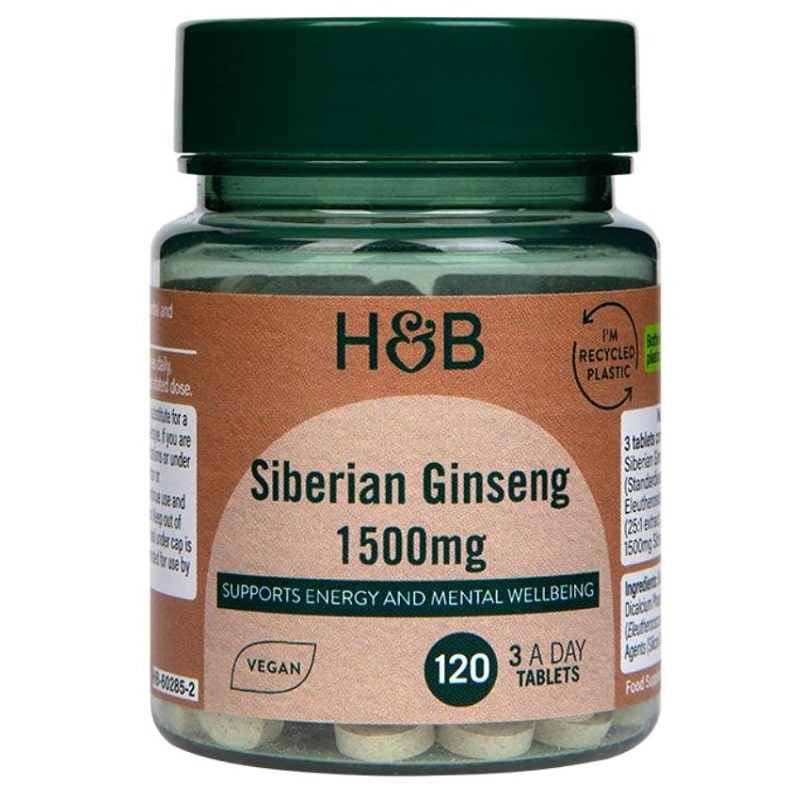 H&B Szibériai Ginseng 1500 mg tabletta - 120db 1 H&B Szibériai Ginseng 1500 mg tabletta - 120db