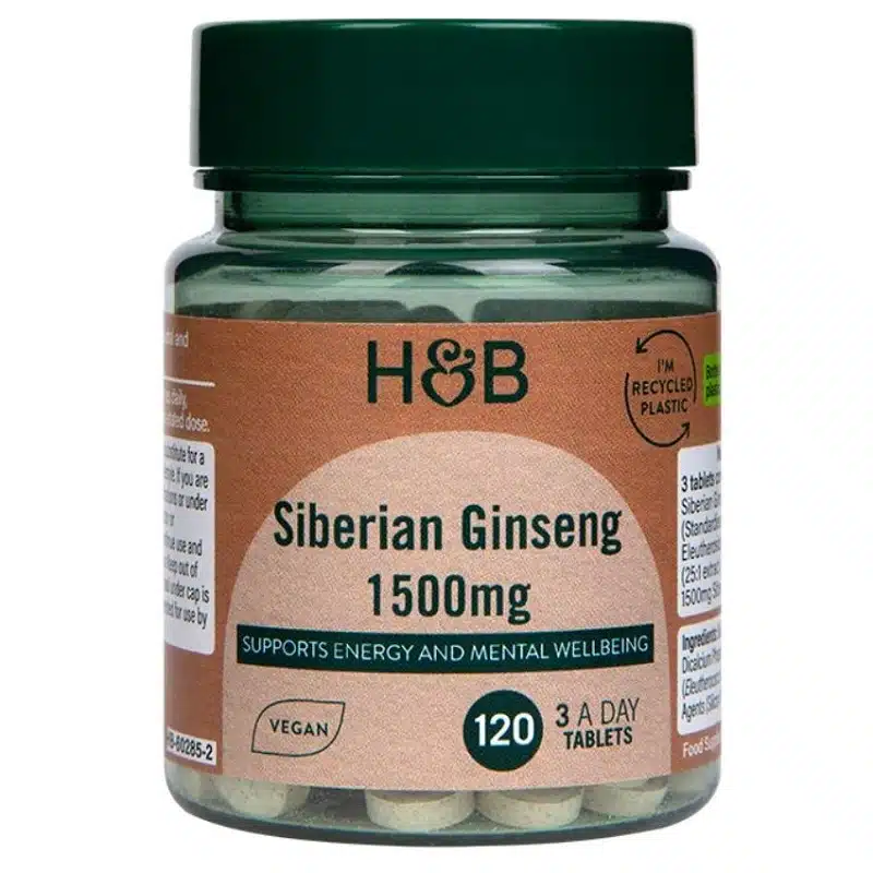 H&B Szibériai Ginseng 1500 mg tabletta - 120db 1 H&B Szibériai Ginseng 1500 mg tabletta - 120db