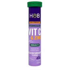 H&B C+Cink pezsgőtabletta feketeribizli - 20db