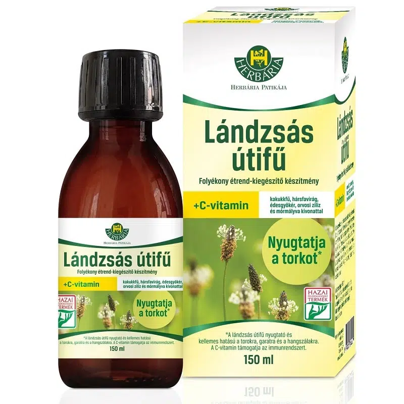 Herbária Lándzsás útifű + C-vitamin szirup - 150ml 1 Herbária Lándzsás útifű + C-vitamin szirup - 150ml