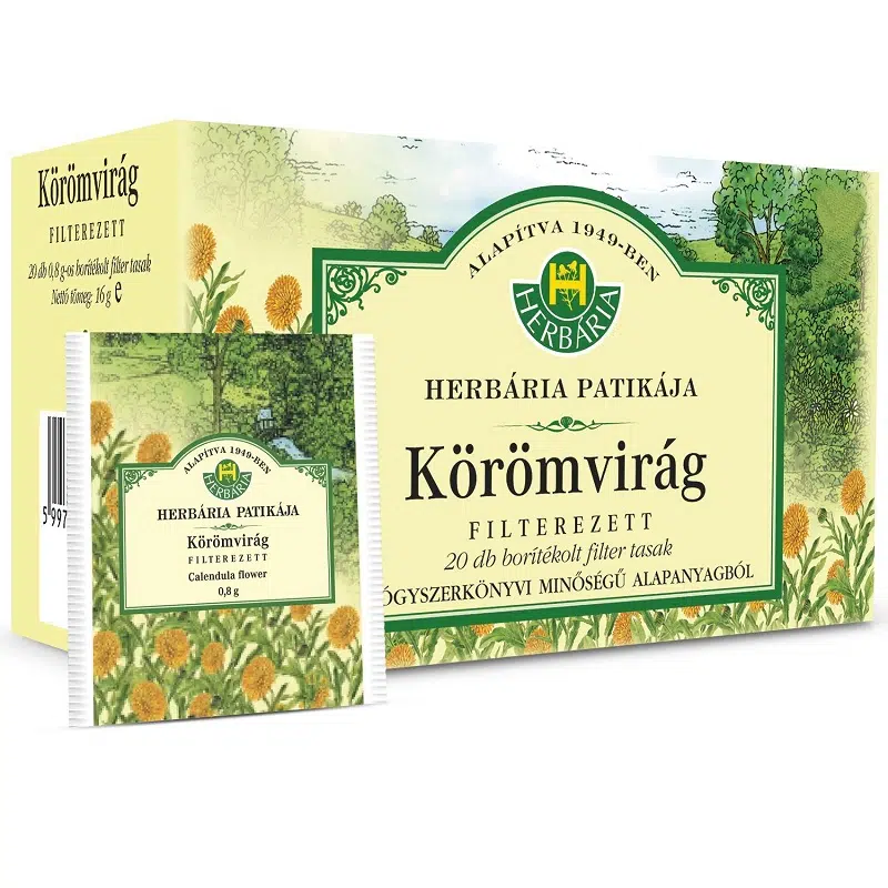 Herbária körömvirág szirom tea - 20x0,8g borítékolt filter/doboz 1 Herbária körömvirág szirom tea - 20x0,8g borítékolt filter