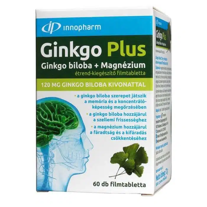 InnoPharm Ginkgo Plus 120mg filmtabletta - 60db 1 InnoPharm Ginkgo Plus 120mg filmtabletta - 60db