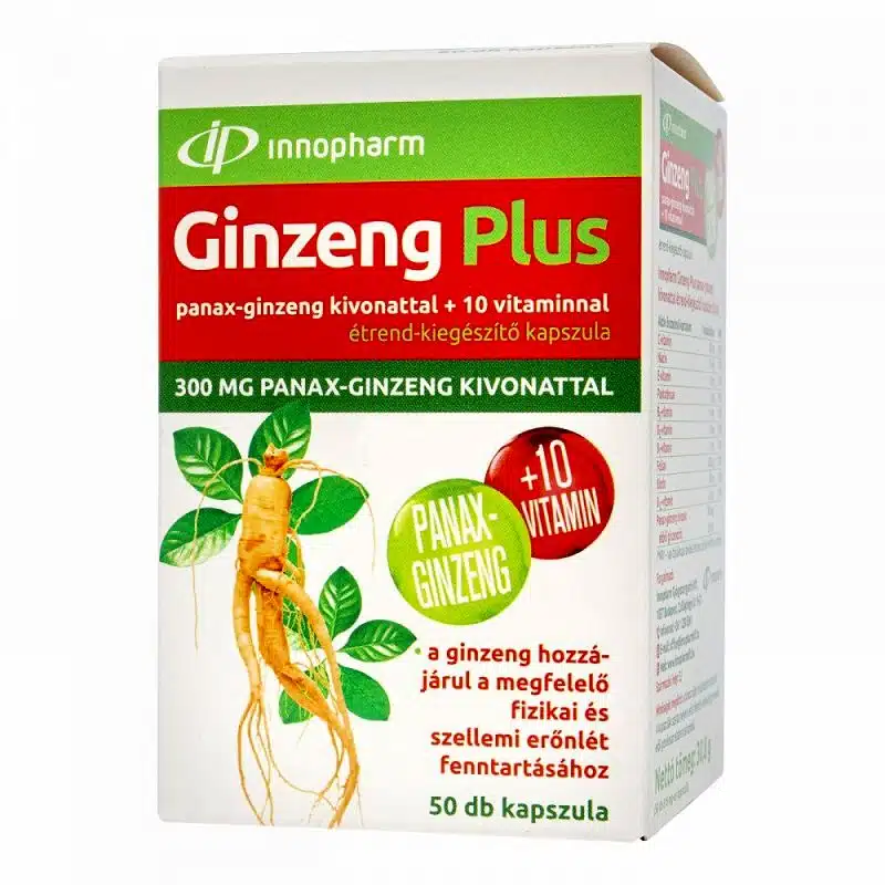 InnoPharm Ginzeng - Ginseng Plus kapszula - 50db 1 InnoPharm Ginzeng - Ginseng Plus kapszula - 50db