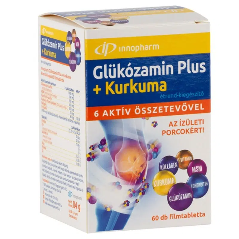 InnoPharm Glükózamin Plus + Kurkuma tabletta - 60db 1 InnoPharm Glükózamin Plus + Kurkuma tabletta - 60db