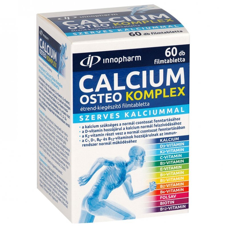 InnoPharm Kalcium Osteo Komplex filmtabletta - 60db 1 InnoPharm Kalcium Osteo Komplex filmtabletta - 60db
