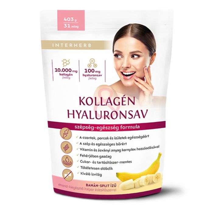 Interherb Kollagén banán-split ízű italpor - 400g 1 Interherb Benefitt Kollagén banán-split ízű italpor - 400g