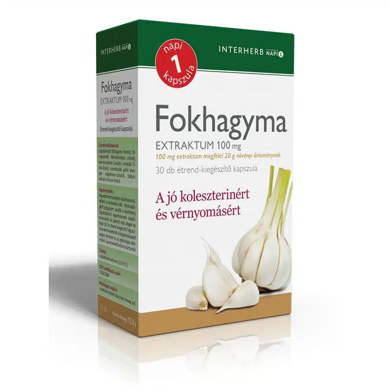 Interherb Napi1 Fokhagyma Extraktum 100mg - 30db 1 Interherb Napi1 Fokhagyma Extraktum 100mg – 30db