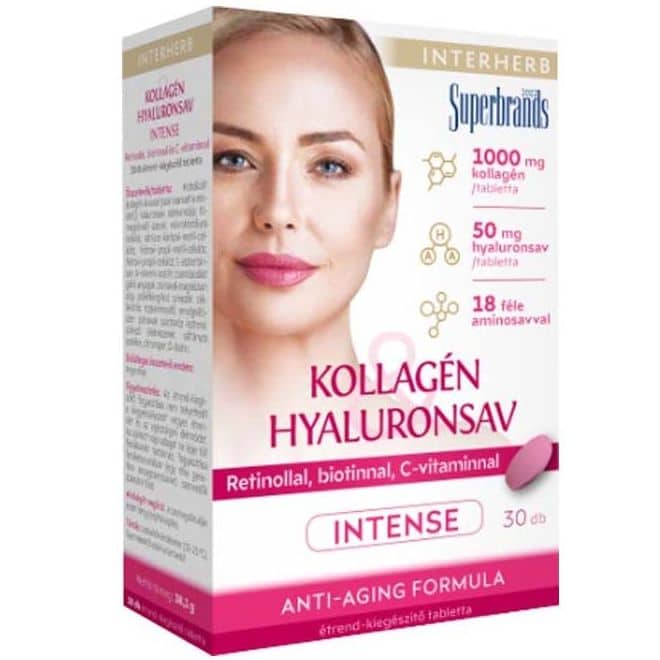 Interherb Kollagén Hyaluronsav Intense tabletta - 30db 1 Interherb Kollagén Hyaluronsav Intense tabletta - 30db