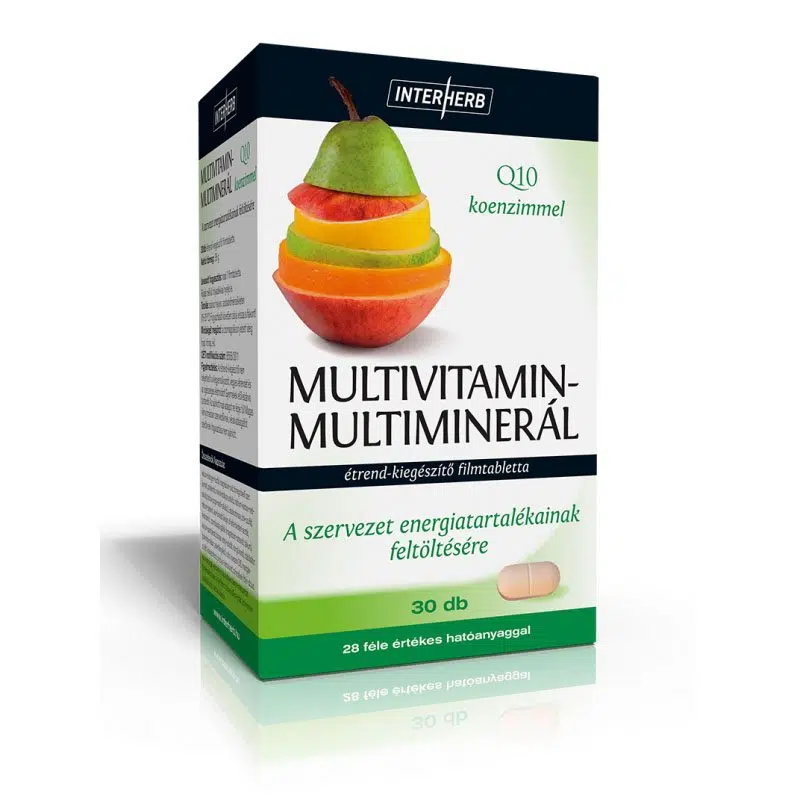 Interherb Multivitamin-Multiminerál+Q10 tabletta - 30db 1 Interherb Multivitamin-Multiminerál+Q10 tabletta – 30db