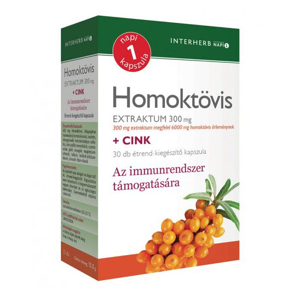 Interherb Napi 1 Homoktövis Extraktum kapszula - 30db 1 Interherb Napi 1 Homoktövis Extraktum kapszula – 30db