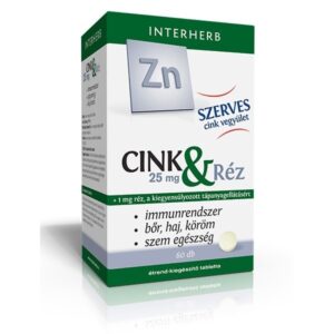Interherb Szerves Cink & Réz tabletta - 60db