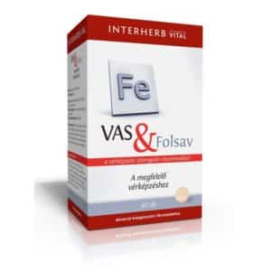 Interherb Vital vas & folsav tabletta – 60db