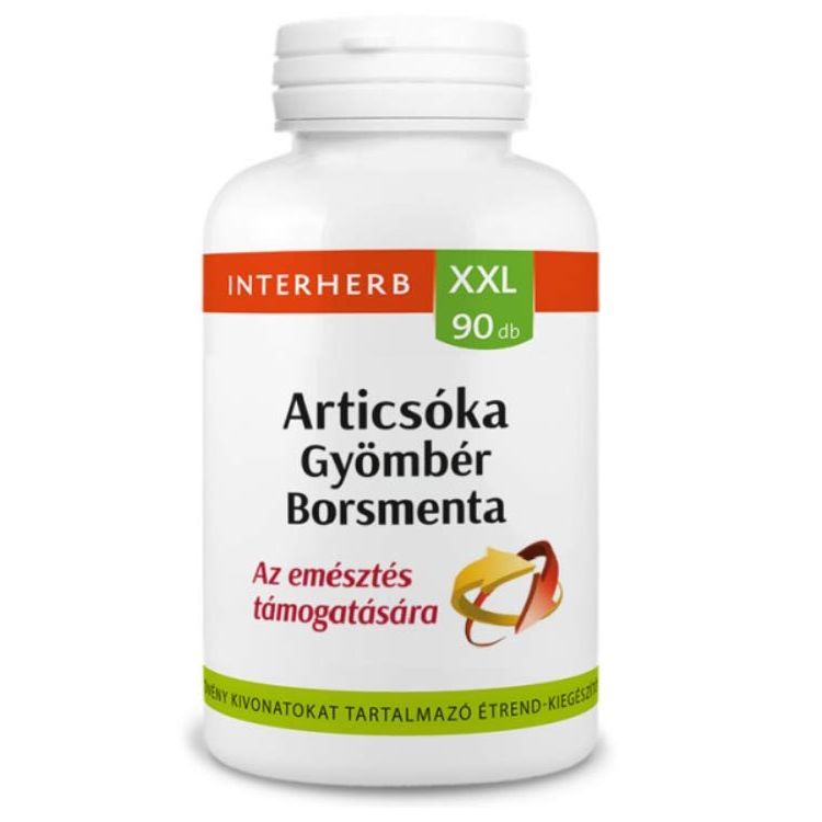 Interherb XXL Articsóka+Gyömbér+Borsmenta kapszula - 90db 1 Interherb XXL Articsóka+Gyömbér+Borsmenta kapszula - 90db