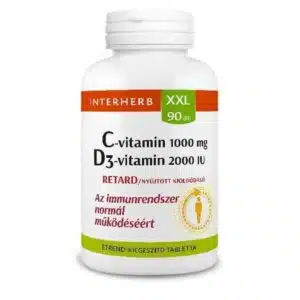 Interherb XXL C+D C-vitamin 1000mg+D3-vitamin 2000NE Retard tabletta - 90db