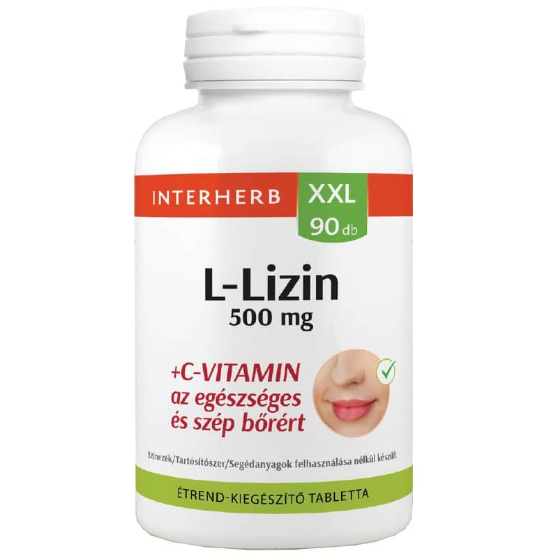 Interherb XXL L-Lizin 500mg + C-vitamin tabletta - 90db 1 Interherb XXL L-Lizin 500mg + C-vitamin tabletta - 90db
