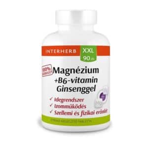 Interherb XXL Magnézium + B6-vitamin + Ginseng (Ginzeng) tabletta - 90db