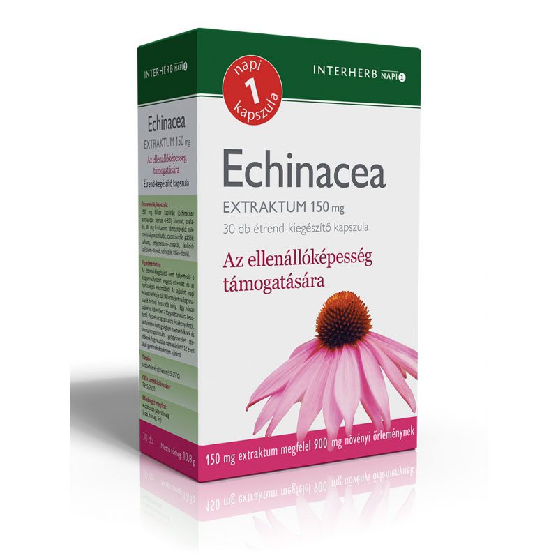 Interherb Napi 1 Echinacea Extraktum kapszula - 30db 1 Interherb Napi 1 Echinacea Extraktum kapszula – 30db