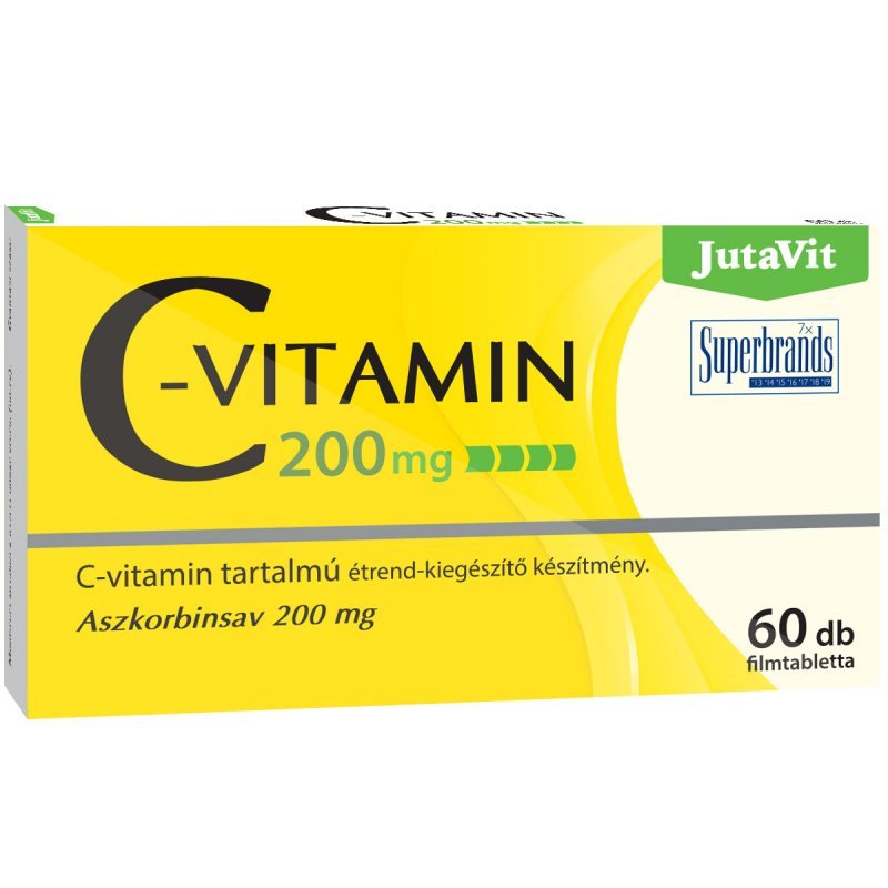 JutaVit C-vitamin 200mg tabletta - 60db 1 JutaVit C-vitamin 200mg tabletta - 60db