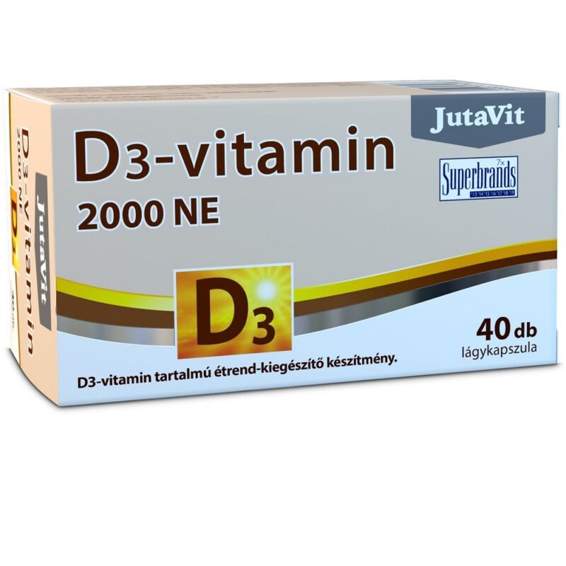 JutaVit D3-vitamin 2000NE lágyzselatin kapszula - 40db 1 JutaVit D3-vitamin 2000NE lágyzselatin kapszula - 40db