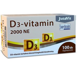 JutaVit D3-vitamin 2000NE lágyzselatin kapszula - 100db