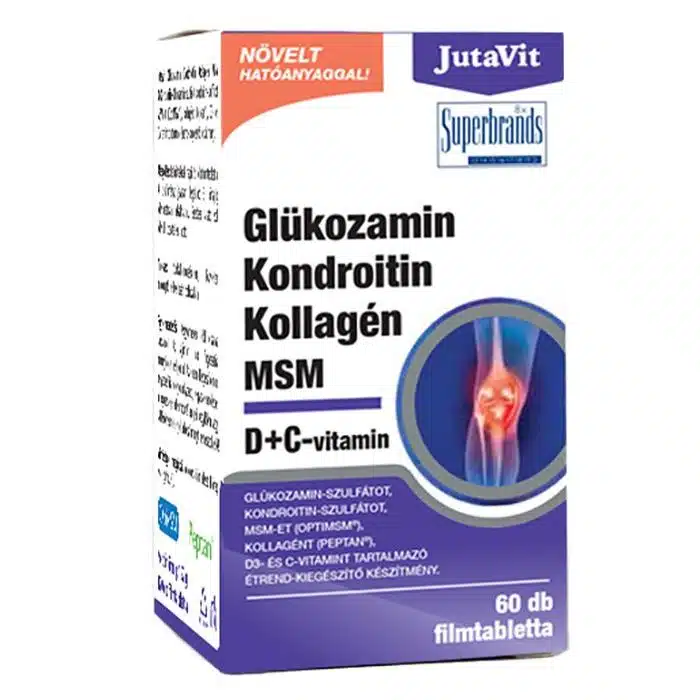 JutaVit Glükozamin + Kondroitin + Kollagén + MSM + D+C filmtabletta - 60db 1 JutaVit Glükozamin + Kondroitin + Kollagén + MSM + D+C filmtabletta - 60db