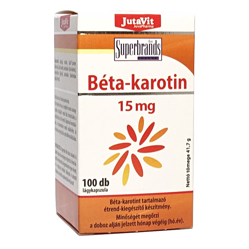 Jutavit Béta-Karotin lágyzselatin kapszula - 100db 1 Jutavit Béta-Karotin lágyzselatin kapszula - 100db