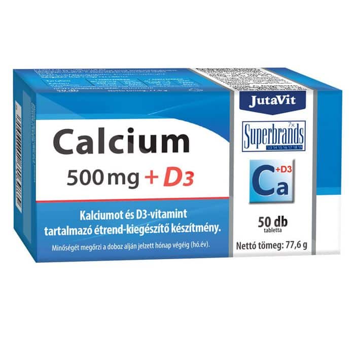 Jutavit Calcium+D3-vitamin tabletta - 50db 1 Jutavit Calcium+D3-vitamin tabletta - 50db