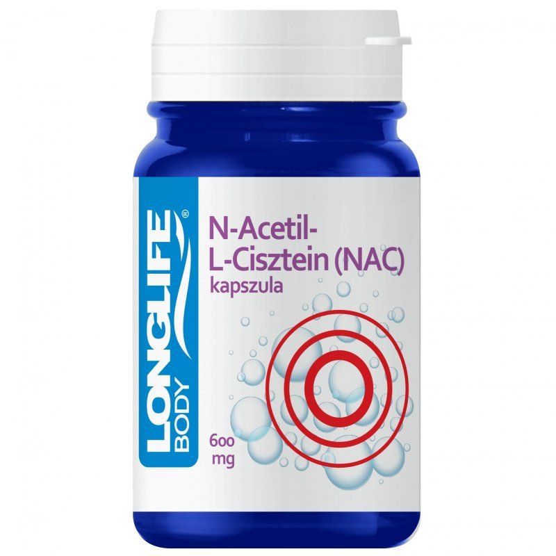 Longlife N-Acetil-L-Cisztein (NAC) immunrendszer erősítő kapszula - 60db 1 Longlife N-Acetil-L-Cisztein (NAC) immunrendszer erősítő kapszula - 60db