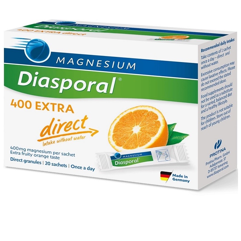 Magnesium Diasporal 400 Extra Direkt granulátum - 20db 1 Magnesium Diasporal 400 Extra Direkt granulátum - 20db