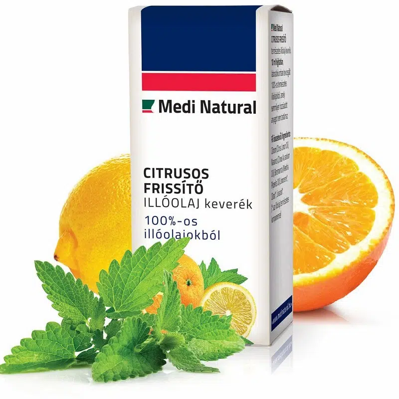 Medinatural citrusos frissítő illóolaj keverék - 10ml 1 Medinatural citrusos frissítő illóolaj keverék - 10ml