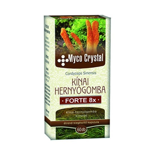 Myco Crystal Kínai hernyógomba Forte kapszula - 60db 1 Myco Crystal Kínai hernyógomba Forte kapszula – 60db