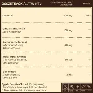 Myrobalan Vita-C 1500mg gyógynövény kivonatokkal - 60db - Image 2