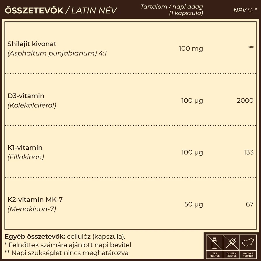Myrobalan Vita-D 4000NE+K1+K2-vitamin kapszula - 60db 2 Myrobalan Vita-D 4000NE+K1+K2-vitamin kapszula - 60db - Image 2