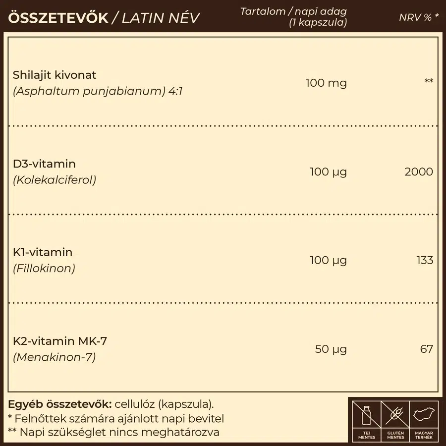 Myrobalan Vita-D 4000NE+K1+K2-vitamin kapszula - 60db 2 Myrobalan Vita-D 4000NE+K1+K2-vitamin kapszula - 60db - Image 2