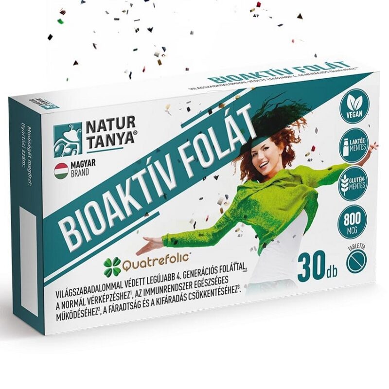 Natur Tanya Bioaktív Folát tabletta - 30db 1 Natur Tanya Bioaktív Folát vegán tabletta - 30db