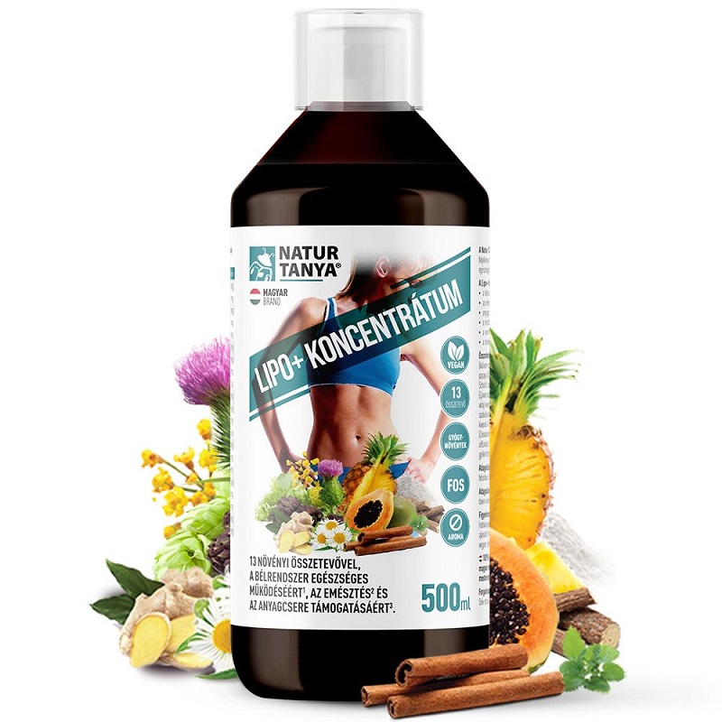 Natur Tanya Lipo+ koncentrátum - Lapos Has kúra - 500ml 1 Natur Tanya Lipo+ LipoDrink - Lapos Has kúra - 500ml