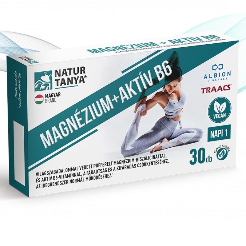 Natur Tanya Magnézium + aktív B6-vitamin kapszula - 30db 1 Natur Tanya Magnézium + Aktív B6 vegán kapszula - 30db