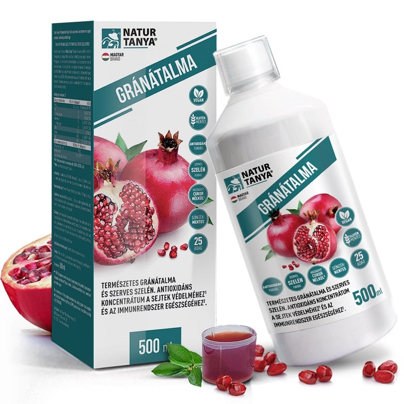 Natur Tanya Gránátalma-koncentrátum szerves szelénnel - 500ml 1 Natur Tanya Melagrana Gránátalma koncentrátum szelénnel - 500ml