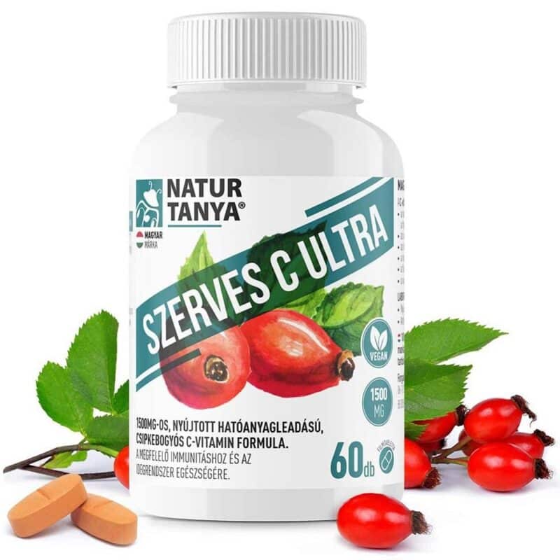 Natur Tanya Szerves C Ultra Retard C-vitamin 1500mg csipkebogyó kivonattal – 60db 1 Natur Tanya Szerves C Ultra Retard C-vitamin 1500mg csipkebogyó kivonattal - 60db