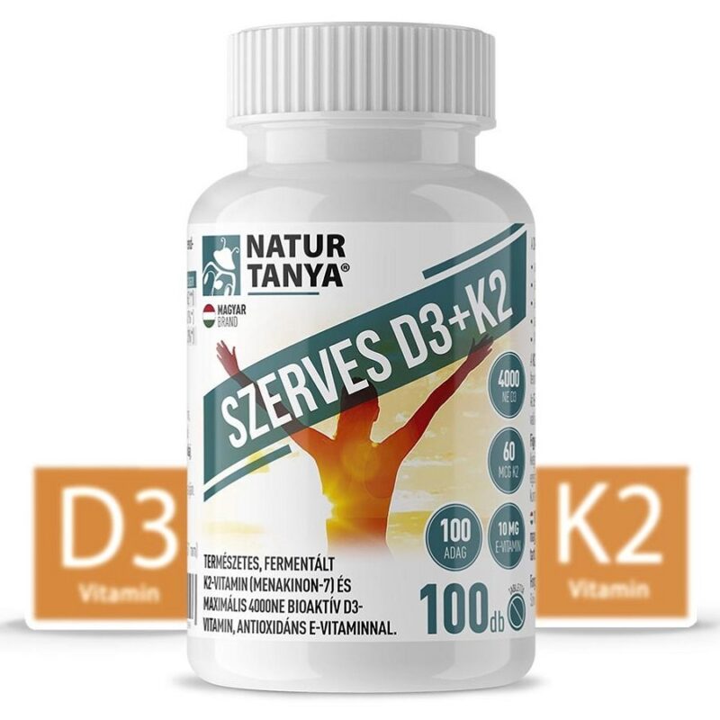 Natur Tanya Szerves D3+K2 vitamin tabletta - 100db 1 Natur Tanya Szerves D3+K2 vitamin tabletta - 100db