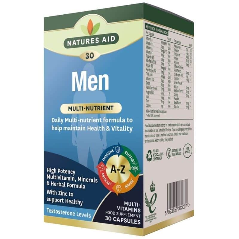 Natures Aid Men Multi-Nutrient Multivitamin férfiaknak kapszula - 30db 1 Natures Aid Men Multi-Nutrient Multivitamin férfiaknak kapszula - 30db