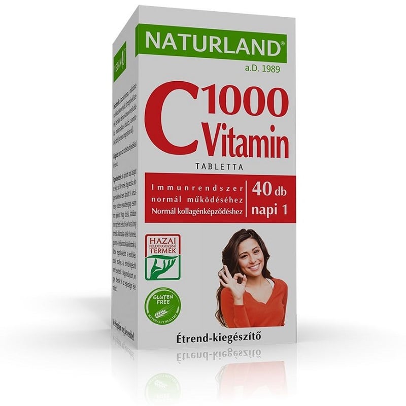 Naturland C-vitamin tabletta - 40db 1 Naturland C-vitamin tabletta - 40db