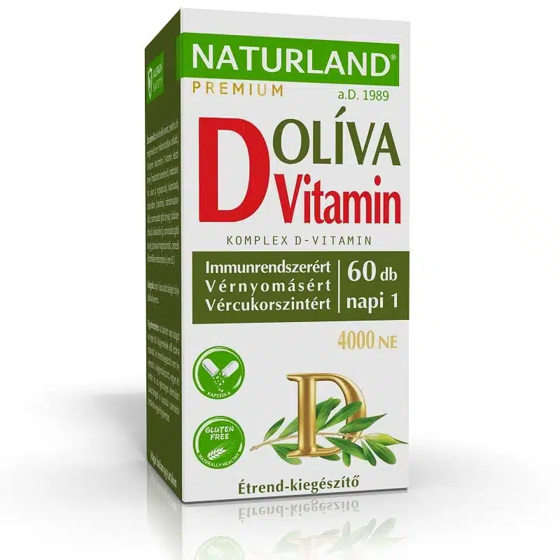Naturland Olívalevél+D-vitamin 4000NE kapszula - 60db 1 Naturland Olívalevél+D-vitamin 4000NE kapszula - 60db