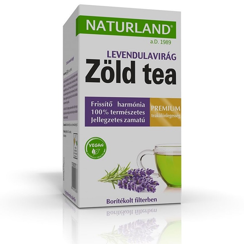 Naturland Prémium zöld tea levendulavirággal - 20 filter 1 Naturland Prémium zöld tea levendulavirággal - 20 filter