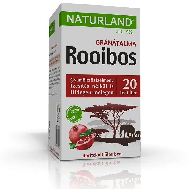 Naturland Rooibos-Gránátalma tea - 20 filter 1 Naturland Rooibos-Gránátalma tea - 20 filter