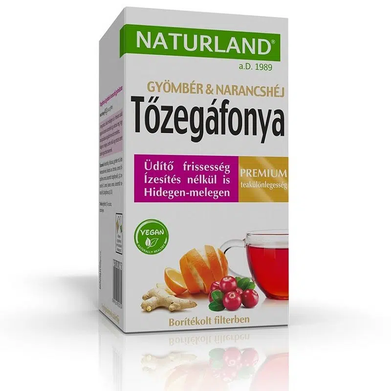Naturland Tőzegáfonya-gyömbér-narancshéj tea - 20 filter 1 Naturland Tőzegáfonya-gyömbér-narancshéj tea - 20 filter