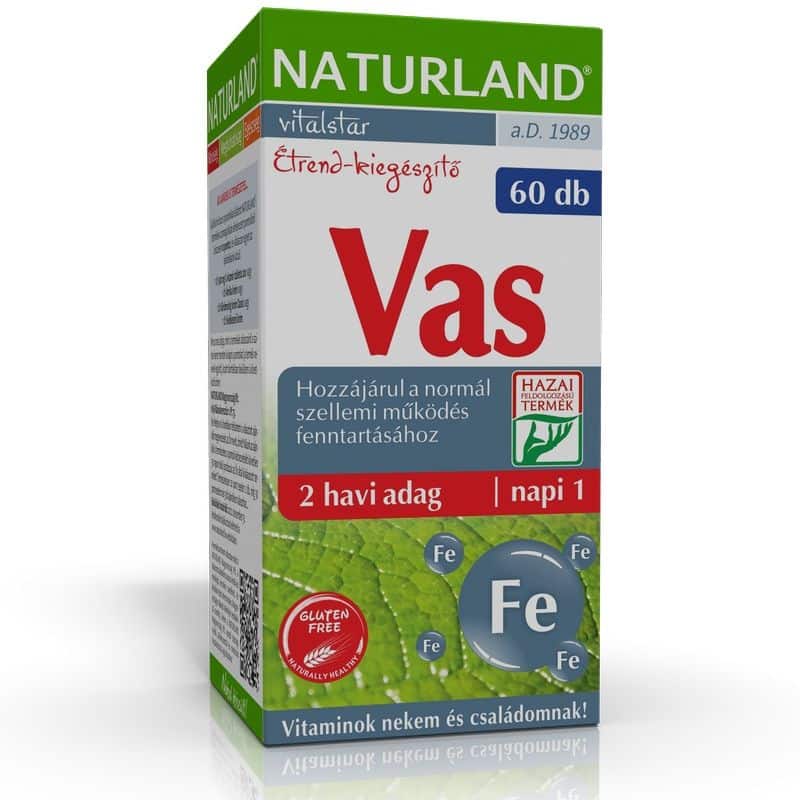 Naturland Vas tabletta - 60db 1 Naturland vas tabletta - 60db