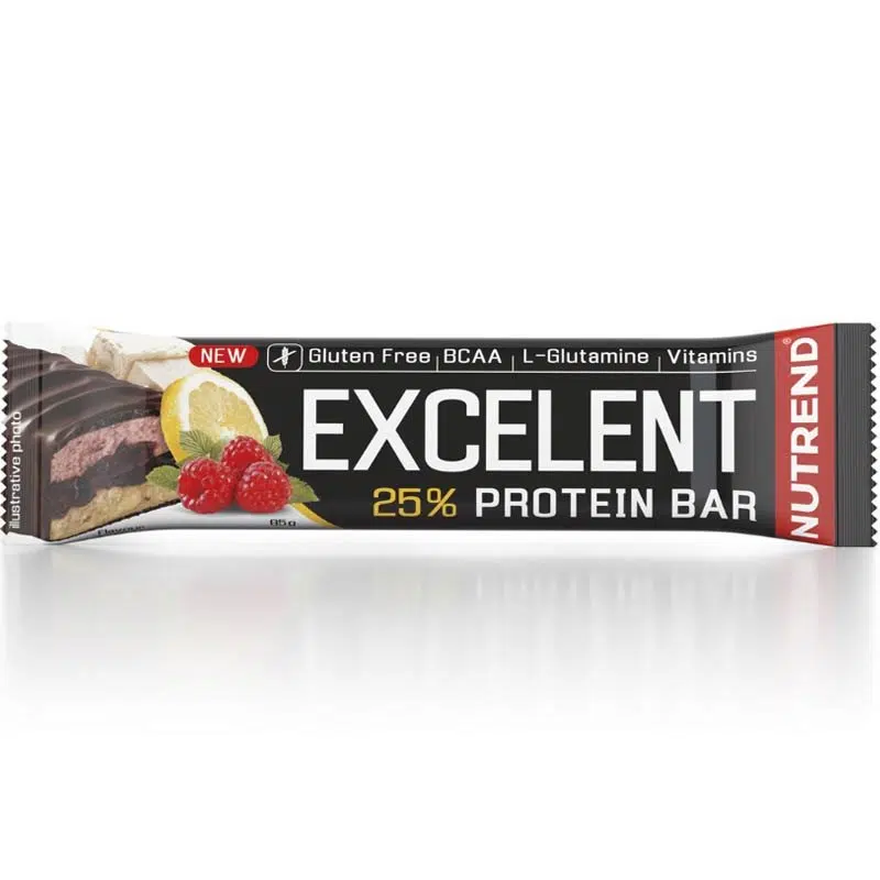 Nutrend Excelent 25% citrom krém-málna ízű fehérje szelet - 85g 1 Nutrend Excelent 25% citrom krém-málna ízű fehérje szelet - 85g