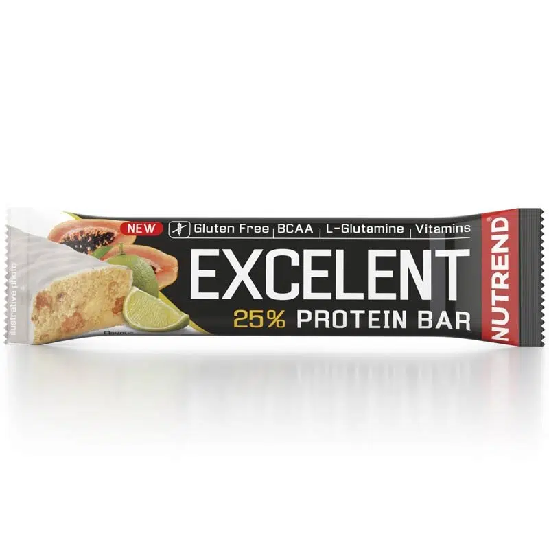 Nutrend Excelent 25% lime-papaya ízű fehérje szelet - 85g 1 Nutrend Excelent 25% lime-papaya ízű fehérje szelet - 85g