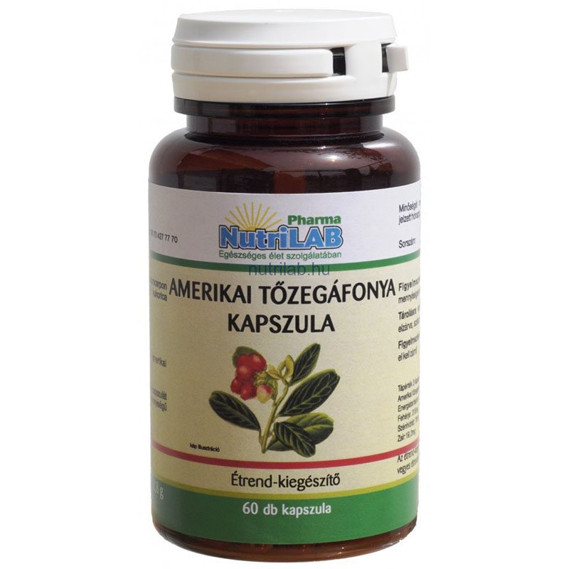 Nutrilab Amerikai tőzegáfonya kapszula - 60db 1 Nutrilab Amerikai tőzegáfonya kapszula - 60db
